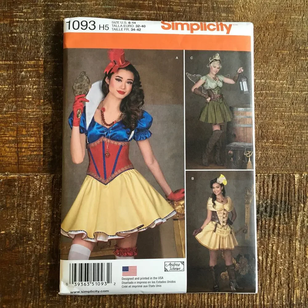 Simplicity Sewing Pattern 1093 Victorian Sexy Princess Mini Corset 6-14 UNCUT